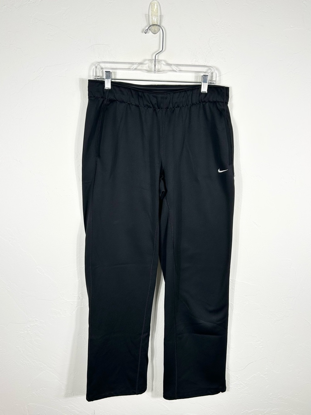 Nike Men's Therma-FIT Black Fleece Training Pants Striped Waistband Sz M